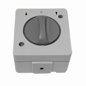 Knebelschalter/-taster, Aufputz,1-polig, grau/lichtgrau IP44